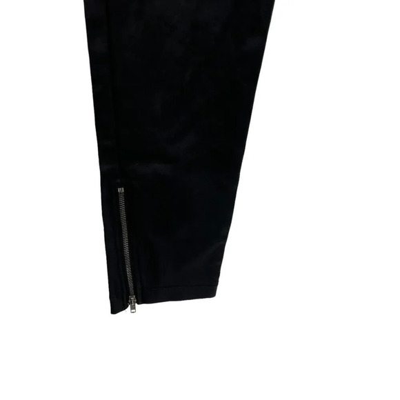 Polly Black Faux Leather Coated Skinny Ankle Zip‎ Pants Size 8 - Picture 7 of 11